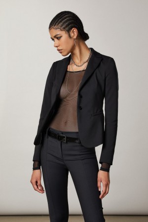 Patrizia Pepe 2-button Slim Jacket Pretas | 6459-QEBZD