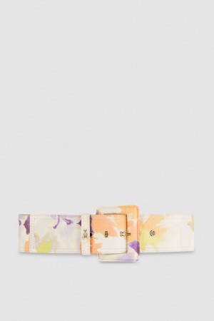 Patrizia Pepe Belt With Fabric-wrapped Buckle Multicoloridas | 6893-RDBYQ