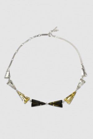 Patrizia Pepe Brass And Glass Necklace Verdes | 7069-RNIAZ