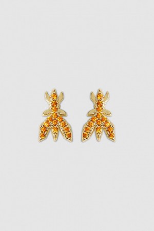 Patrizia Pepe Brass Earrings Laranja | 2061-DNBKZ