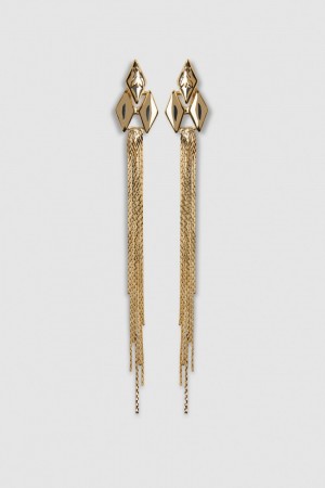 Patrizia Pepe Brass Pendant Earrings Douradas | 6305-XPYJR