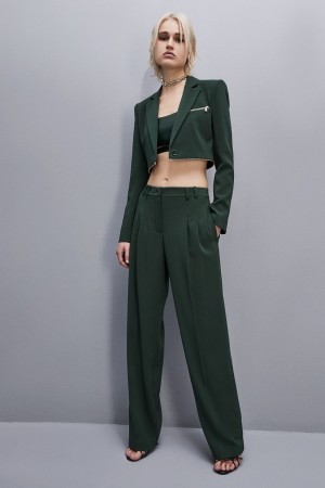 Patrizia Pepe Essential Crepe Pants Verdes | 6753-NBISR