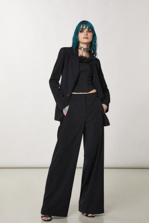 Patrizia Pepe Essential Palazzo Pants Pretas | 8275-GMCRF