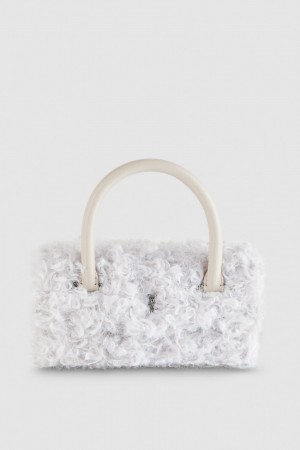 Patrizia Pepe Fly Bamby Fluffy Bag Branco | 0345-JWEHM