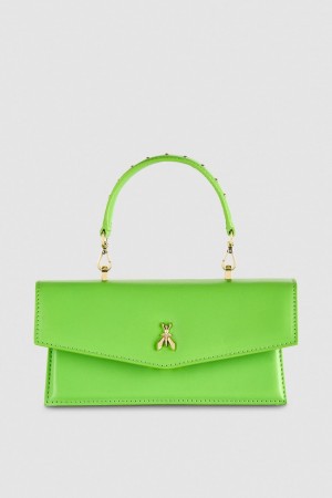 Patrizia Pepe Fly Bamby Leather Shoulder Bag Verdes | 3897-ZECNK