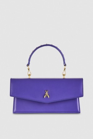 Patrizia Pepe Fly Bamby Leather Shoulder Bag Roxo | 4685-JIOKX