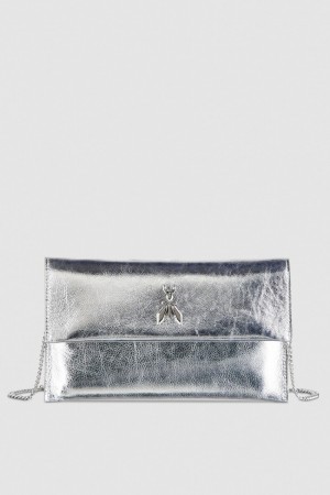 Patrizia Pepe Fly Ceremony Clutch Prateadas | 0831-LZSGJ