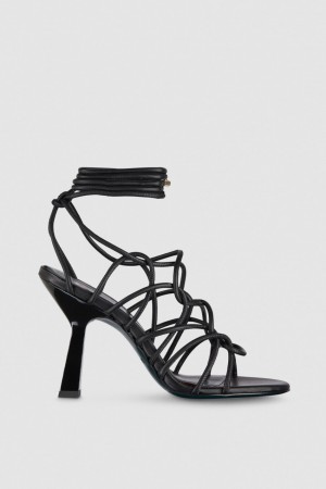 Patrizia Pepe Heeled Ankle Sandals Pretas | 9250-FBGIM