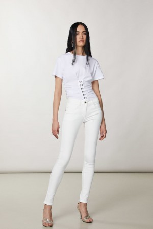 Patrizia Pepe Jeggings Branco | 4851-NTMBO