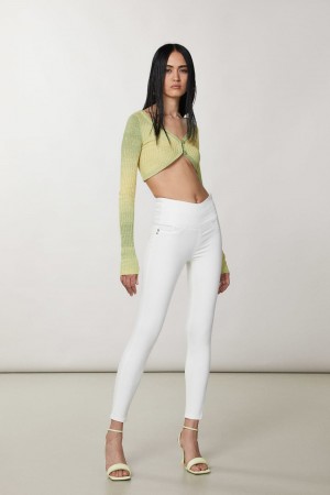 Patrizia Pepe Jeggings Branco | 6751-ORFGT