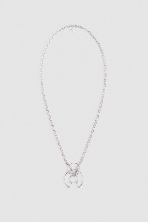 Patrizia Pepe Long Necklace With Piercing Prateadas | 2857-XSABR