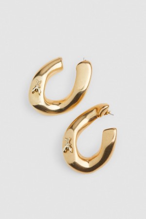 Patrizia Pepe Metal Earrings Douradas | 0823-LVMDC