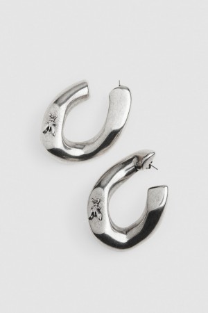 Patrizia Pepe Metal Earrings Prateadas | 9407-RDEWM