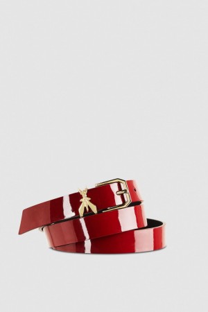 Patrizia Pepe Patent Leather Belt Vermelhas | 4628-CHVOP