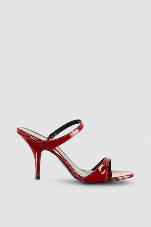 Patrizia Pepe Patent Leather Heeled Sandals Vermelhas | 1379-VUHWT