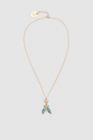 Patrizia Pepe Precious Fly Mini Necklace Verdes | 1985-ZFWVK