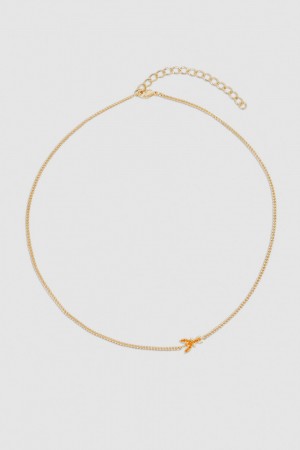 Patrizia Pepe Rhinestone Necklace Laranja | 0685-SPEBW