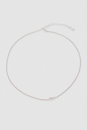 Patrizia Pepe Rhinestone Necklace Prateadas | 4152-FKBSE