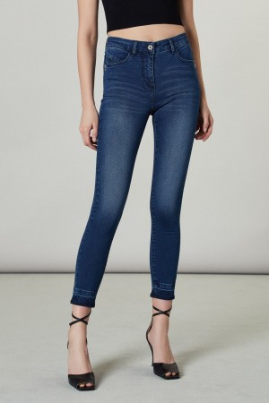 Patrizia Pepe Skinny Jeans Regular Waist Azuis | 0923-GXRUQ