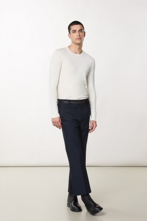 Patrizia Pepe Slim Fit Wool Sweater Branco | 9178-KOTGZ