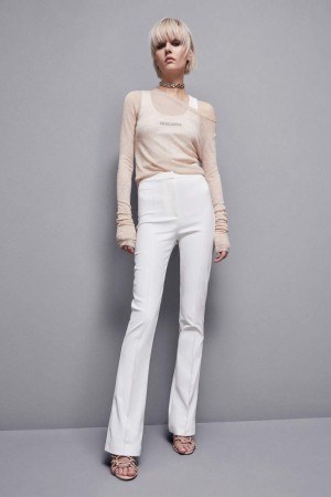 Patrizia Pepe Slim Flare Pants Branco | 4158-LYTUH