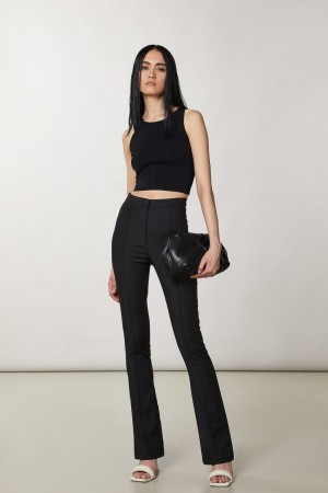 Patrizia Pepe Slim Flare Pants Pretas | 7124-DPGVF