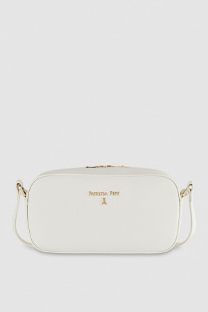 Patrizia Pepe Small Graphic Case Shoulder Bag Branco | 5238-OJIQF