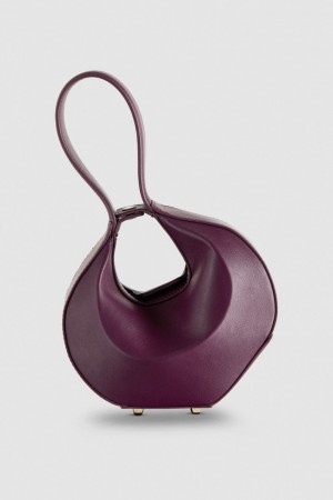 Patrizia Pepe Small Hobo Bangle Bag Roxo | 4182-UEAKC