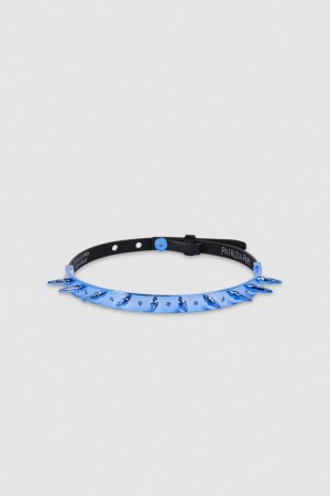 Patrizia Pepe Studded Leather Choker Azuis | 7604-JQUDE