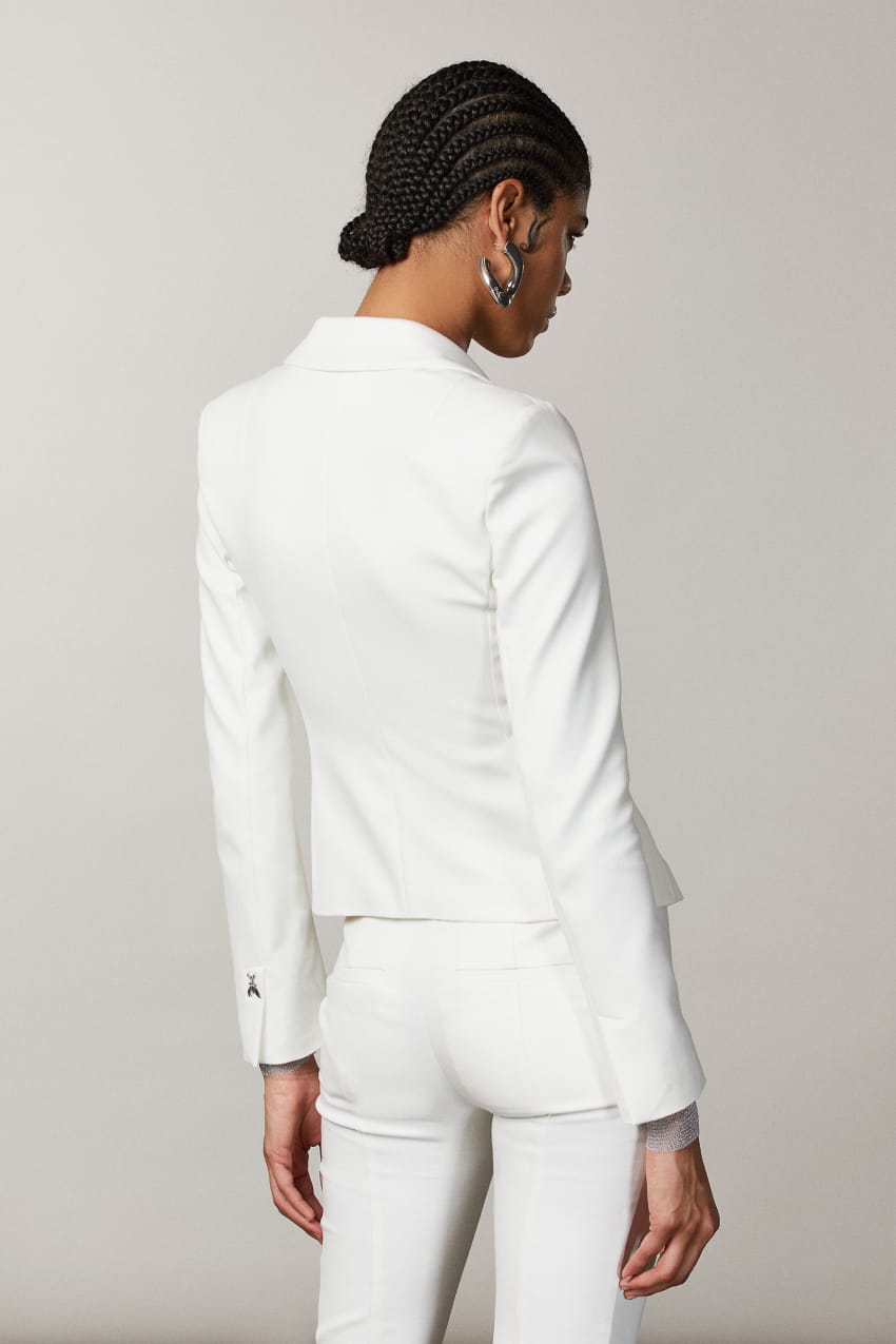 Patrizia Pepe 2-button Slim Jacket Branco | 5902-XTHLW