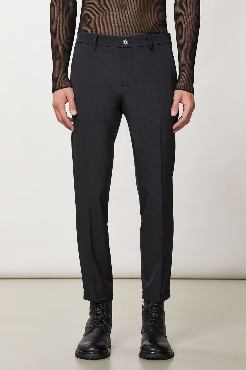 Patrizia Pepe Ankle Pants With Zipper Pretas | 2478-OZKVQ