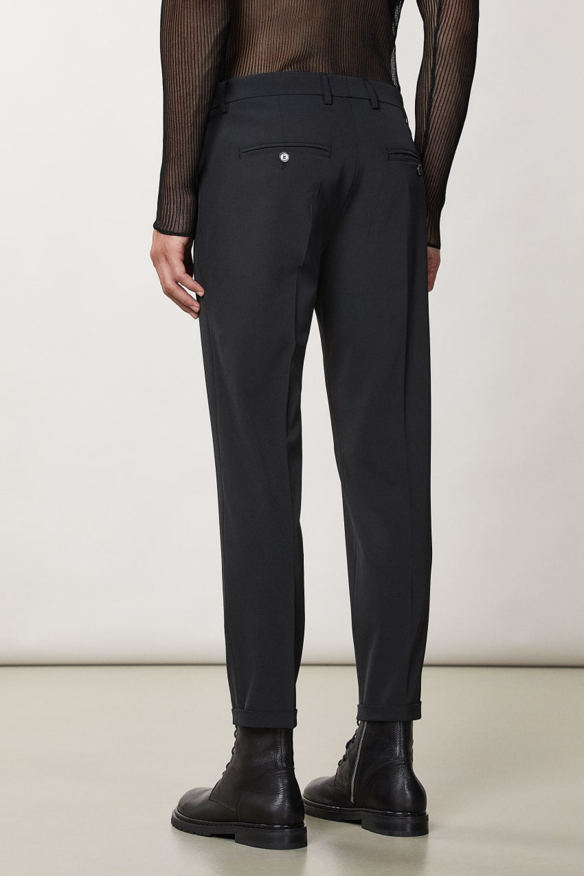 Patrizia Pepe Ankle Pants With Zipper Pretas | 2478-OZKVQ