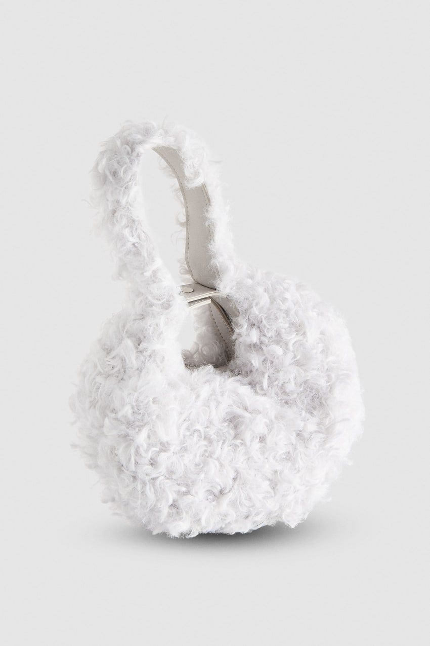 Patrizia Pepe Bangle Bag Fluffy Branco | 2651-LVYGR