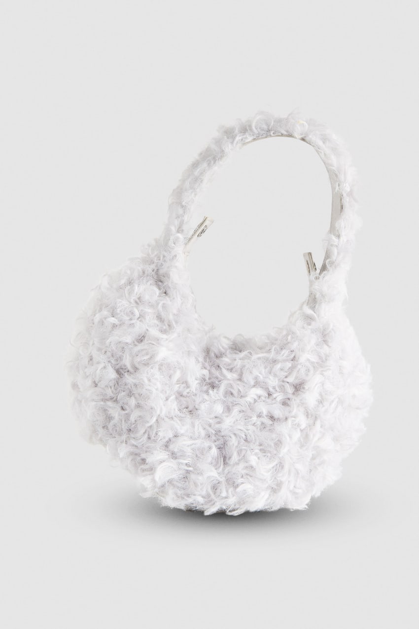 Patrizia Pepe Bangle Bag Fluffy Branco | 2651-LVYGR