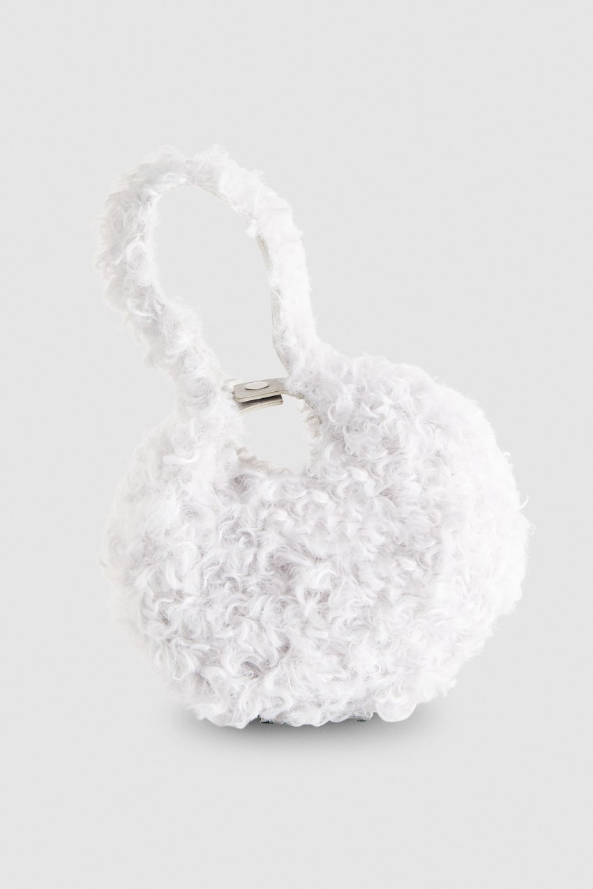 Patrizia Pepe Bangle Bag Fluffy Branco | 2651-LVYGR