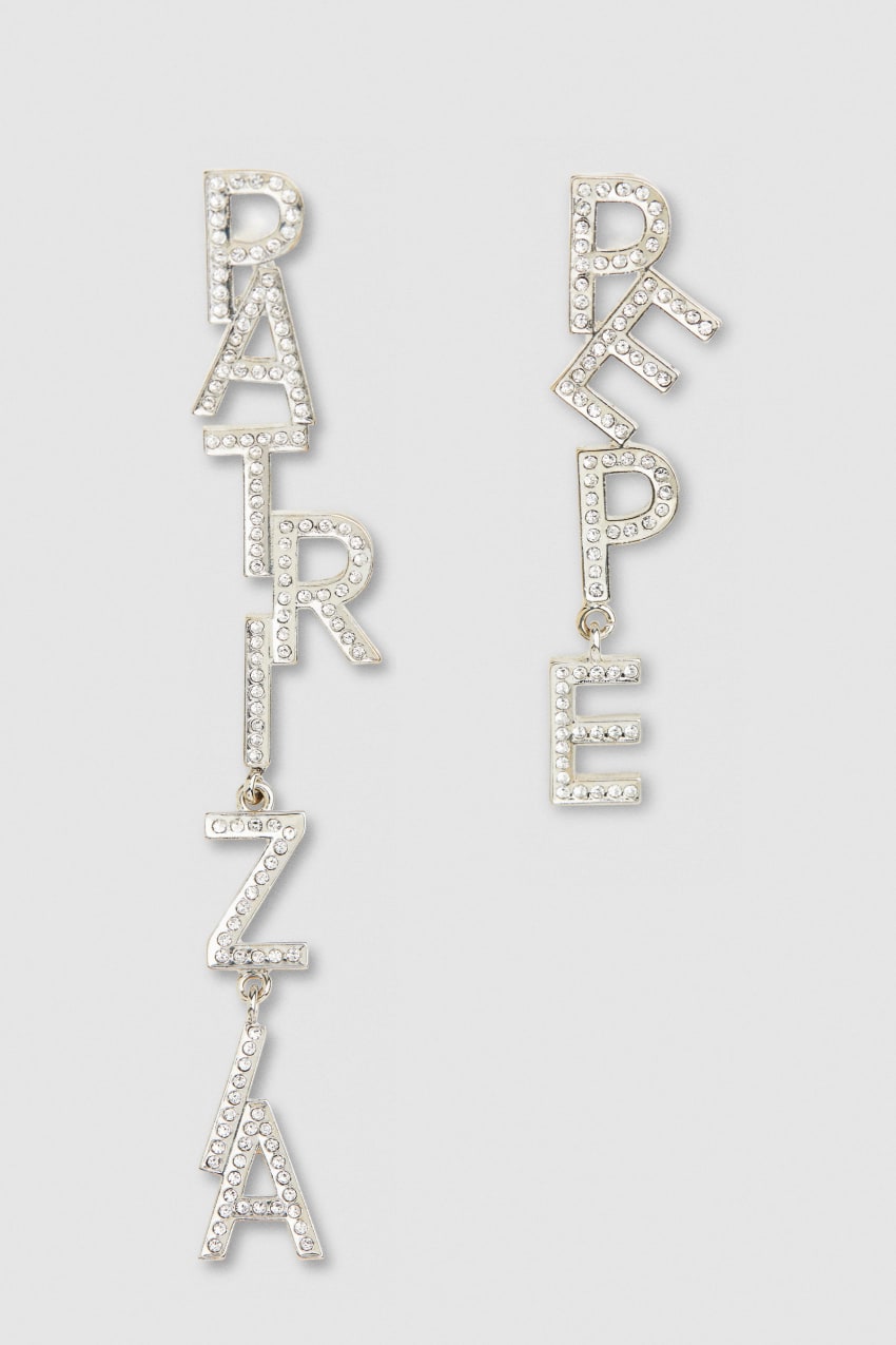 Patrizia Pepe Brass And Crystal Earrings Prateadas | 6120-JLTOM