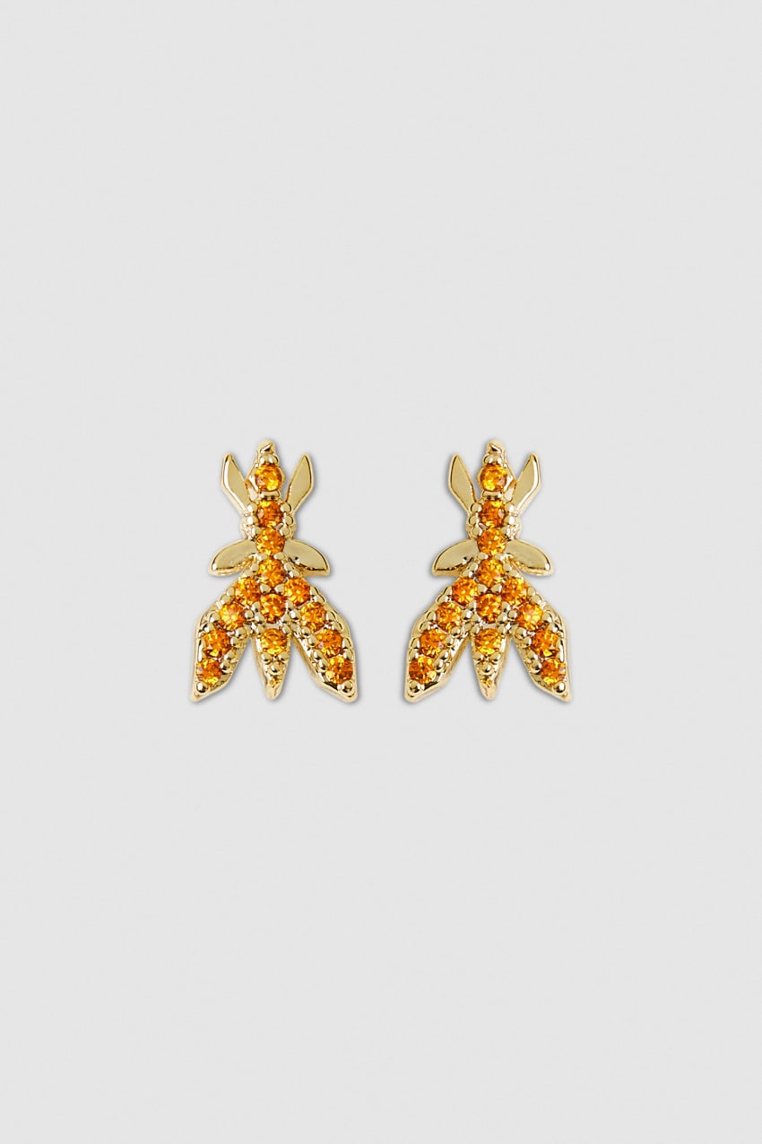 Patrizia Pepe Brass Earrings Laranja | 2061-DNBKZ