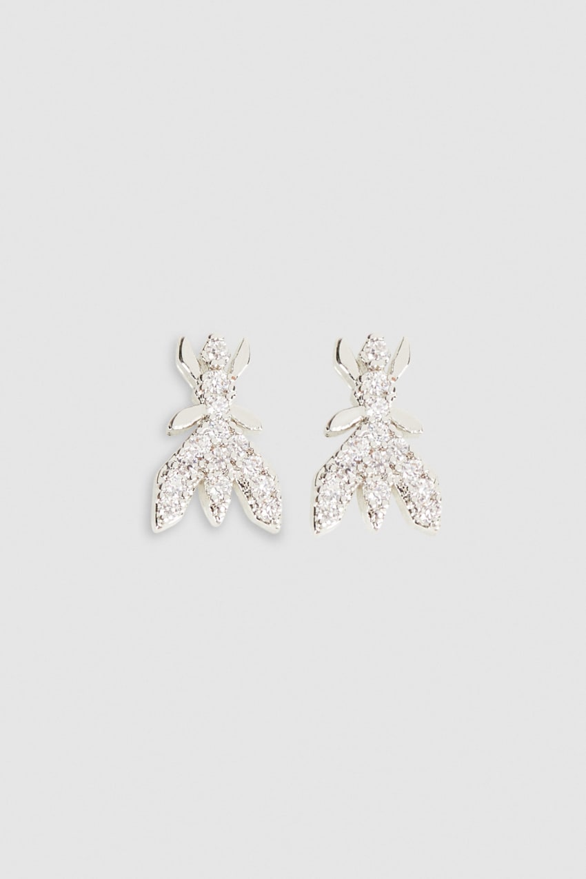 Patrizia Pepe Brass Earrings Prateadas | 8924-MBQNV