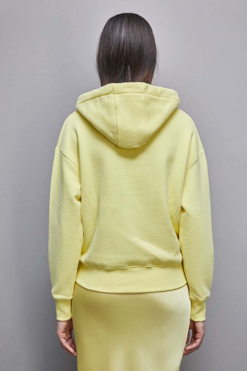 Patrizia Pepe Cotton Hoodie Amarelas | 0817-BOZVS