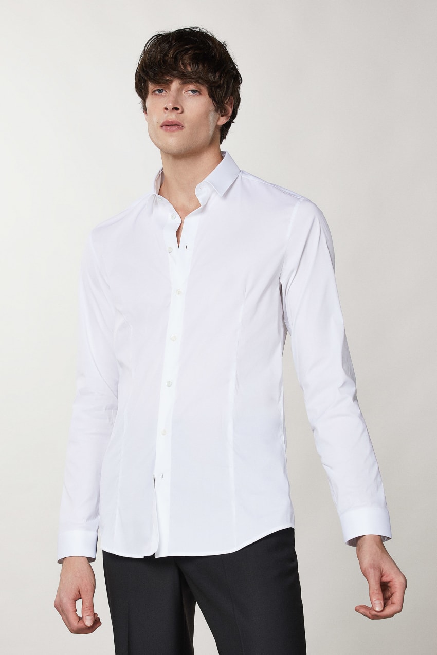 Patrizia Pepe Cotton Poplin Shirt Branco | 8916-DKVAN