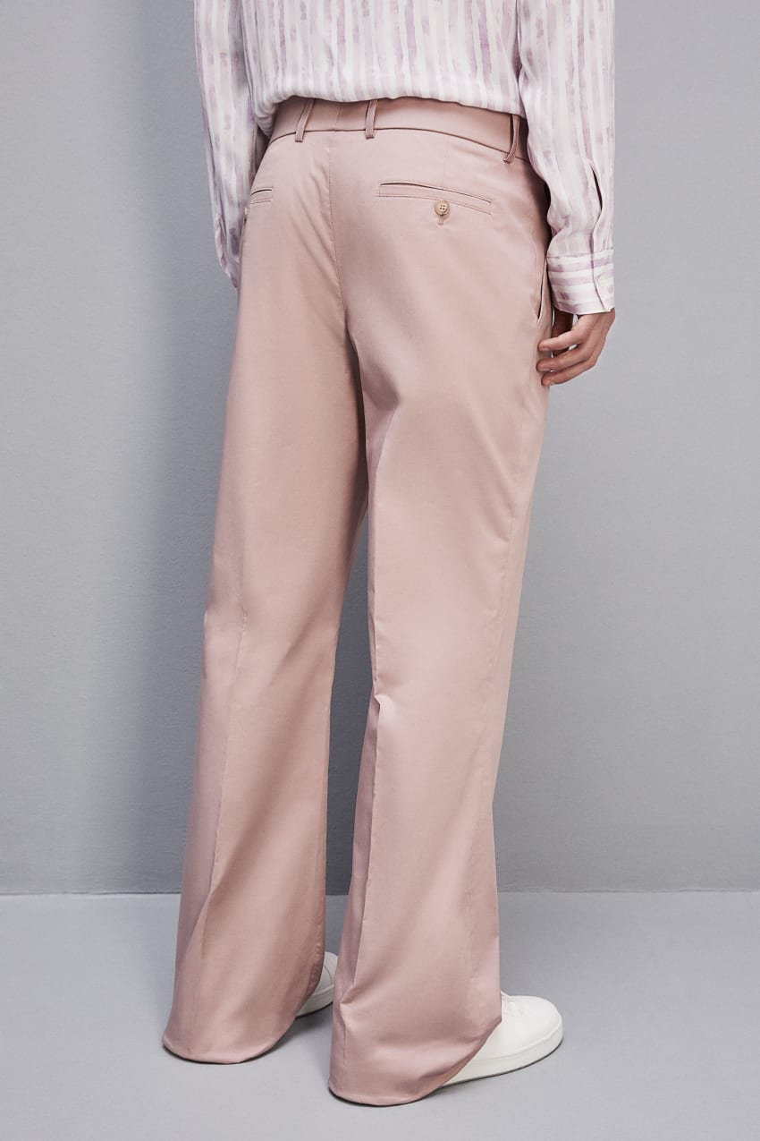 Patrizia Pepe Cotton Twill Trumpet Pants Rosa | 6054-VWUQH