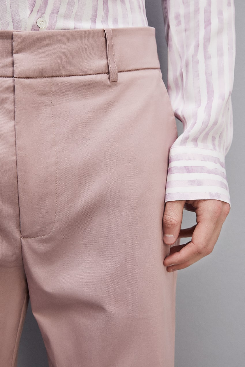 Patrizia Pepe Cotton Twill Trumpet Pants Rosa | 6054-VWUQH