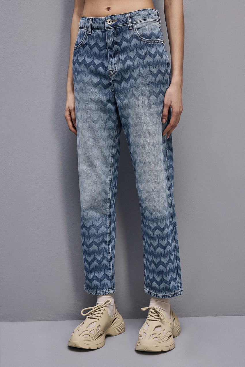 Patrizia Pepe Denim Cigarette Pants Azuis | 4839-SAMDQ