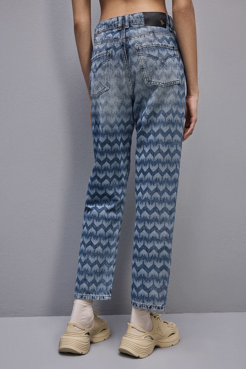 Patrizia Pepe Denim Cigarette Pants Azuis | 4839-SAMDQ