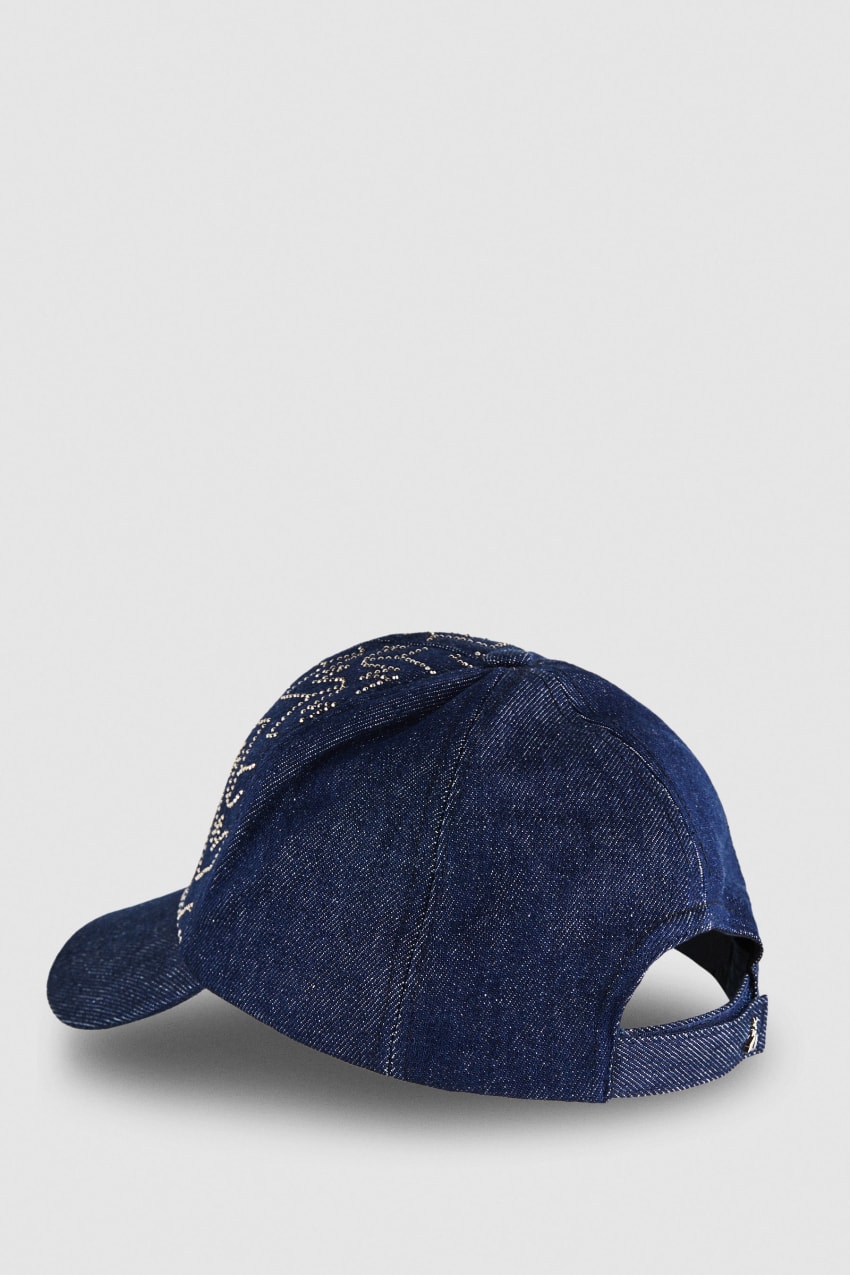 Patrizia Pepe Denim Fly Monogram Baseball Cap Luz Azuis | 4509-GEVBJ