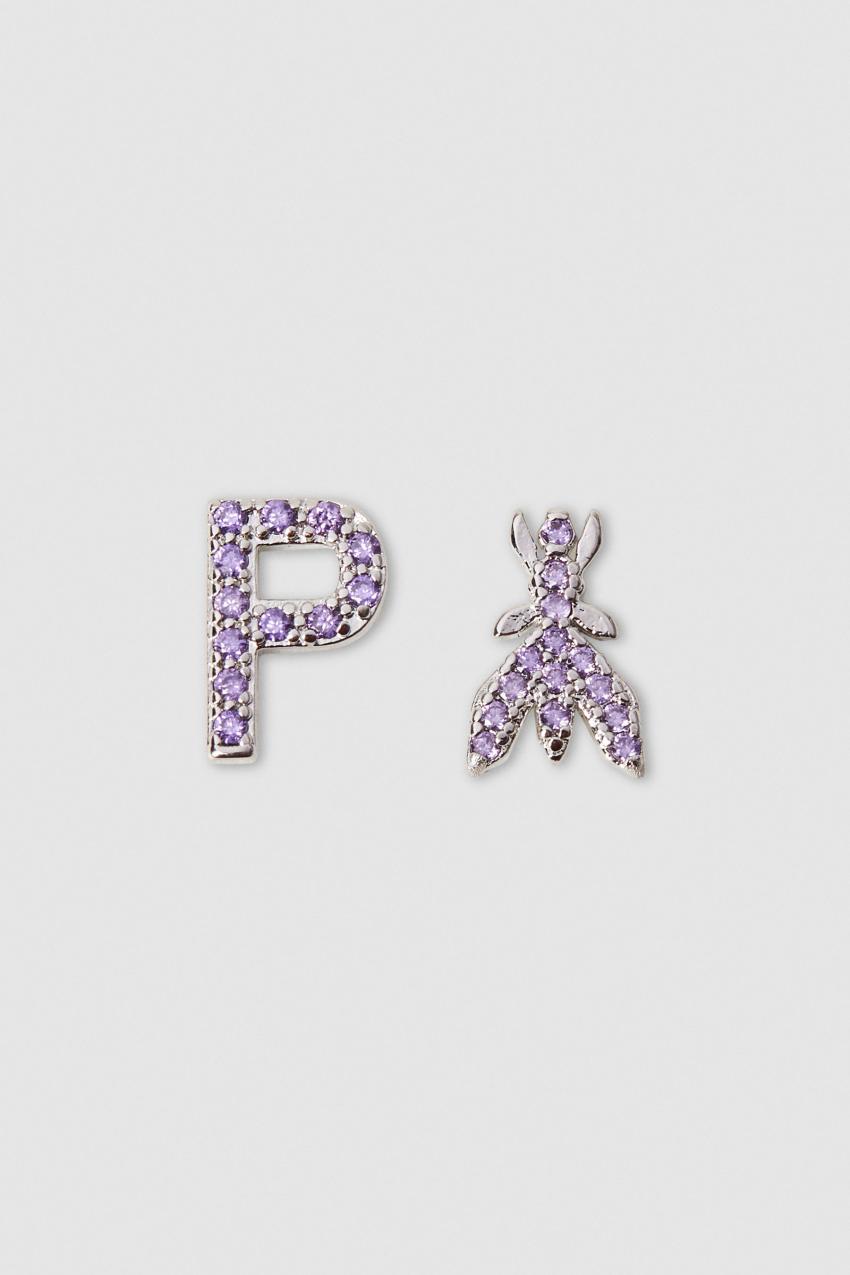 Patrizia Pepe Earrings With Rhinestones Rosa | 4639-MCELJ