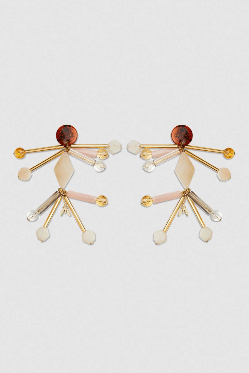 Patrizia Pepe Earrings With Techno Pop Fly Appliqué Multicoloridas | 9863-WJTMB