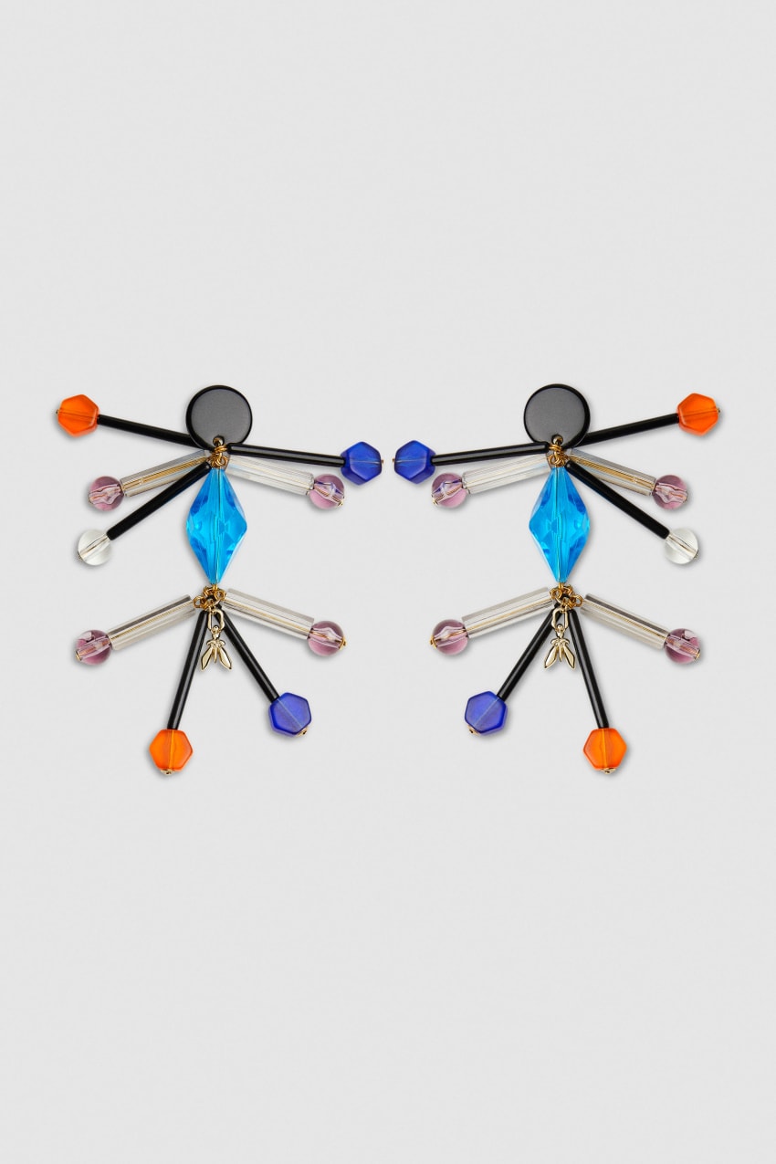 Patrizia Pepe Earrings With Techno Pop Fly Appliqué Multicoloridas | 3021-UVIPH