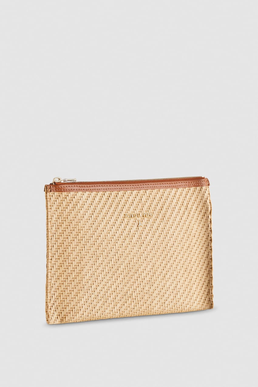 Patrizia Pepe Envelope Bag In Woven Fabric Marrom | 3412-UDTNC