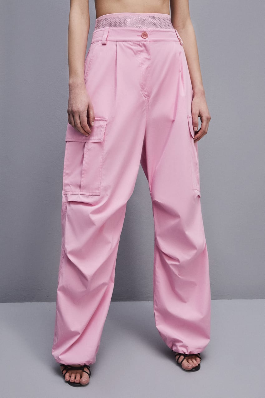 Patrizia Pepe Essential Cargo Pants Rosa | 6087-BXMAW